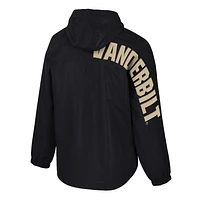 Men's Colosseum  Black Vanderbilt Commodores Reloaded Anorak Half-Zip Jacket