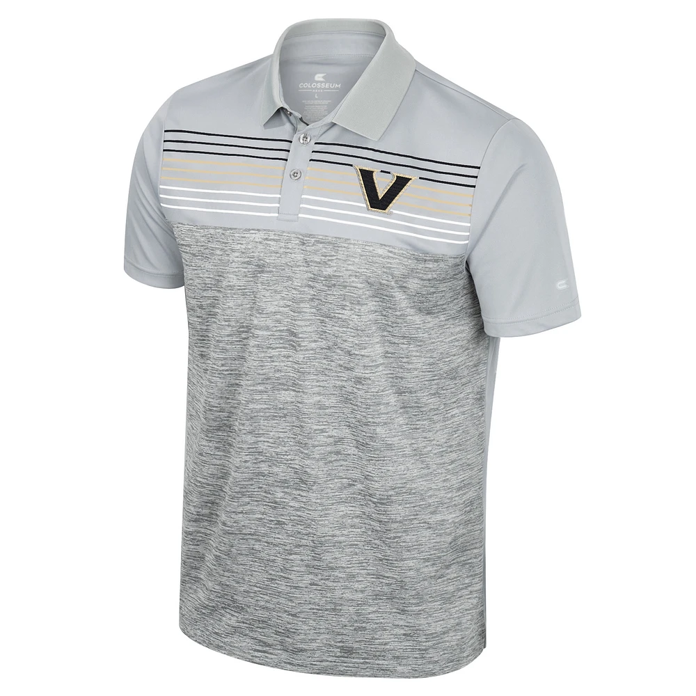 Men's Colosseum Gray Vanderbilt Commodores Cybernetic Polo
