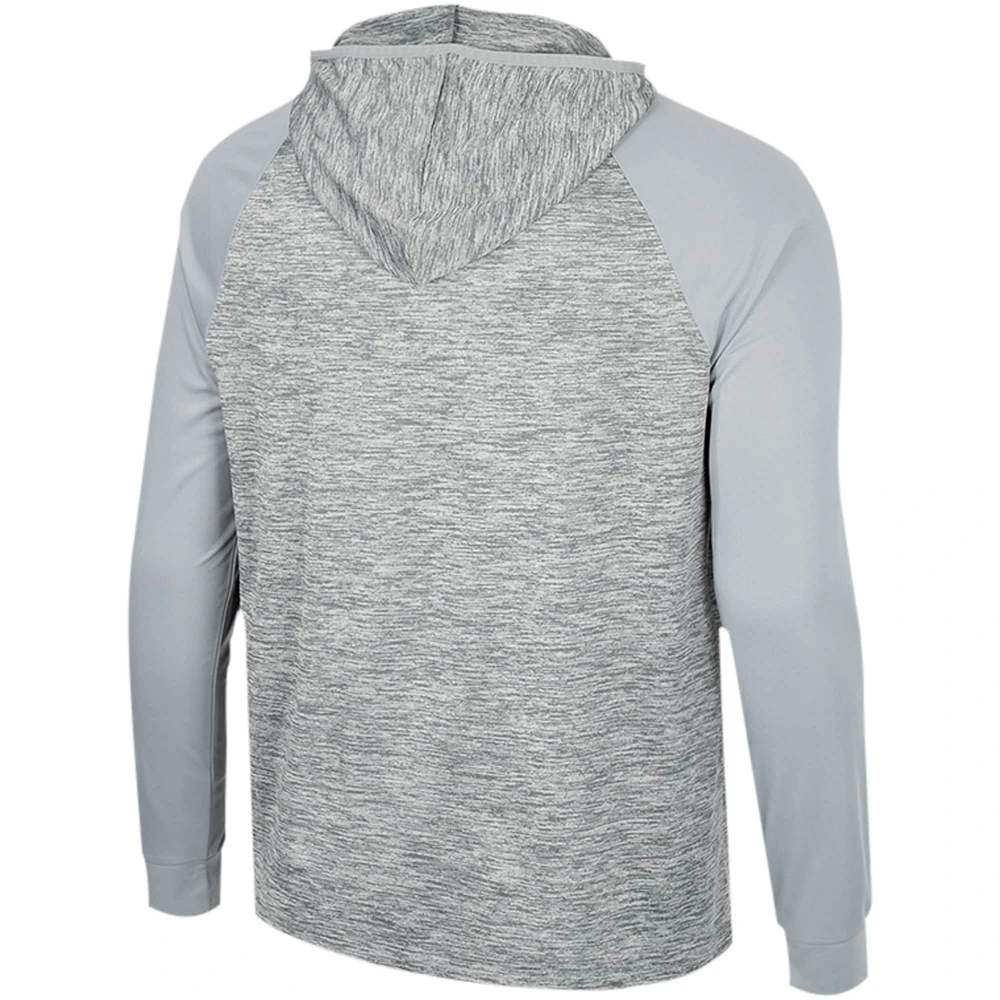 Men's Colosseum Gray Vanderbilt Commodores Cybernetic Raglan Quarter-Zip Hooded Top