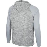 Men's Colosseum Gray Vanderbilt Commodores Cybernetic Raglan Quarter-Zip Hooded Top