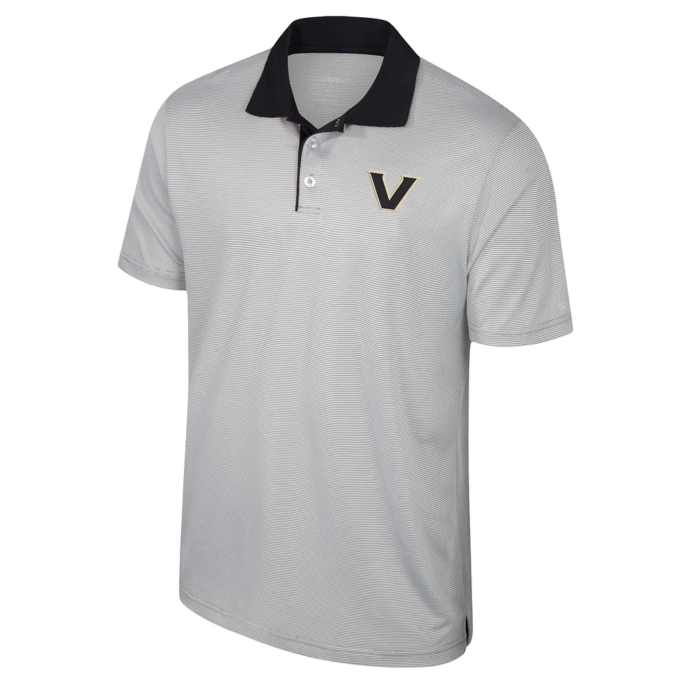 Polo rayé Vanderbilt Commodores Tuck gris Colosseum pour hommes