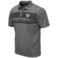 Men's Colosseum Heather Charcoal Vanderbilt Commodores Smithers Polo