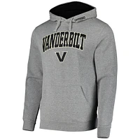 Men's Colosseum Heathered Gray Vanderbilt Commodores Arch and Logo Pullover Hoodie