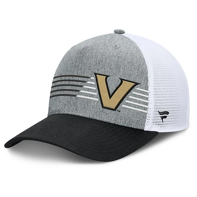 Casquette ajustable Fanatics pour hommes, gris chiné/noir, Vanderbilt Commodores Profile Trucker