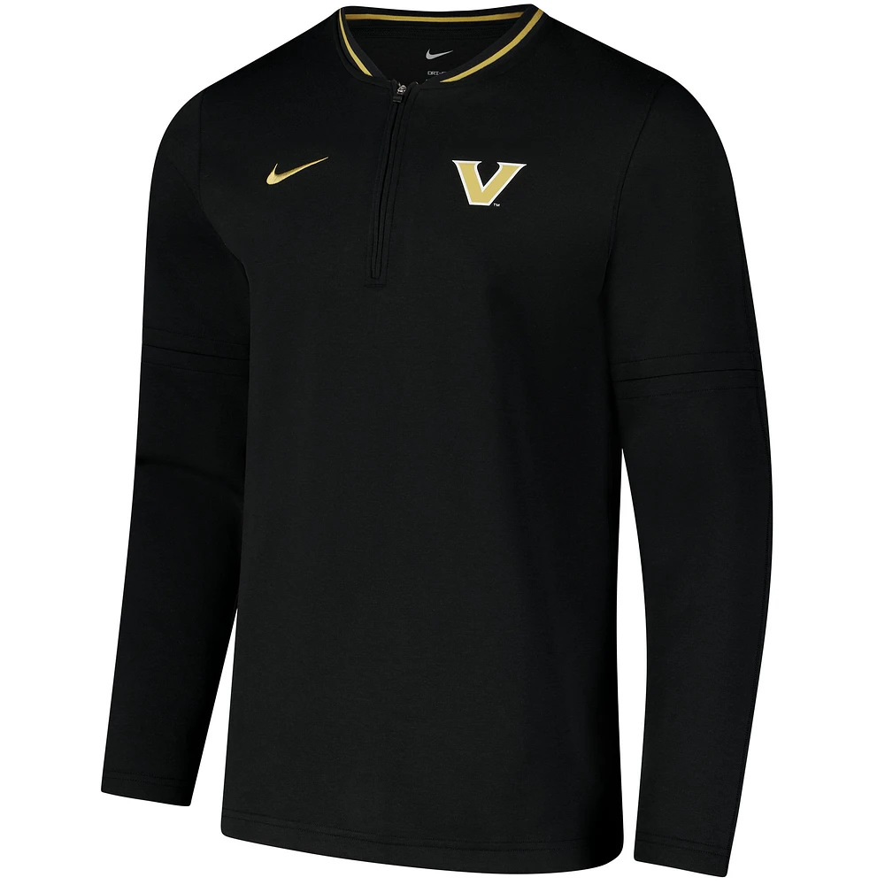 Men's Nike Black Vanderbilt Commodores Coaches Quarter-Zip Jacket