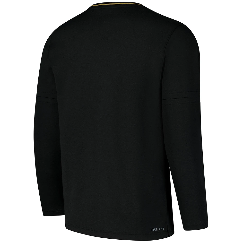 Men's Nike Black Vanderbilt Commodores Coaches Quarter-Zip Jacket