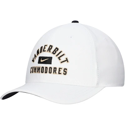 Casquette Nike Vanderbilt Commodores Rise Flex blanche pour homme