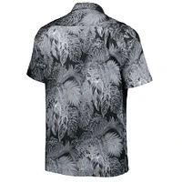 Men's Tommy Bahama Black Vanderbilt Commodores Coast Luminescent Fronds IslandZone Button-Up Camp Shirt