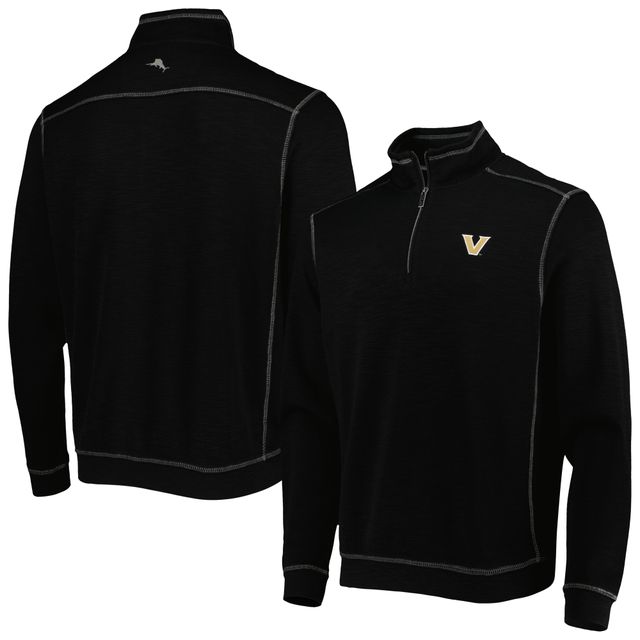 Tommy Bahama Black Vanderbilt Commodores Sport Tobago Bay Tri-Blend Mock Neck Half-Zip Jacket