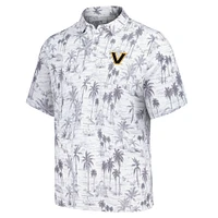 Men's Tommy Bahama Gray Vanderbilt Commodores Sport Cabana Shores IslandZone Tri-Blend Polo