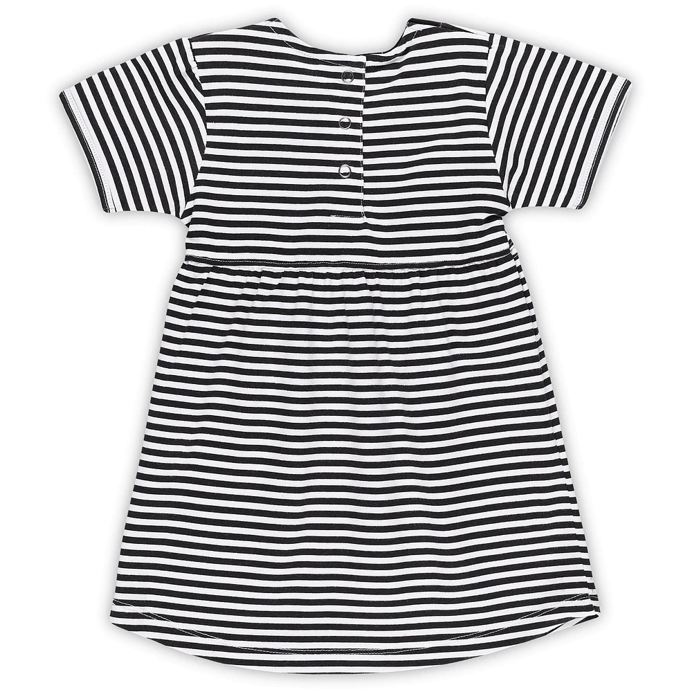 Toddler Little King  Black Vanderbilt Commodores Striped Dress with Pockets