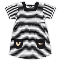 Toddler Little King  Black Vanderbilt Commodores Striped Dress with Pockets