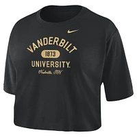 Women's Nike Black Vanderbilt Commodores Cropped T-Shirt