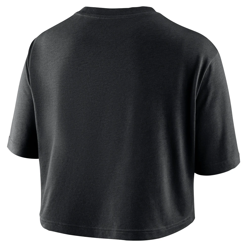 Women's Nike Black Vanderbilt Commodores Cropped T-Shirt