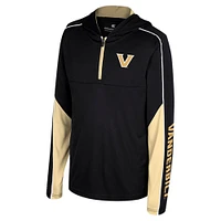 Youth Colosseum Black Vanderbilt Commodores Hansel Quarter-Zip Hoodie