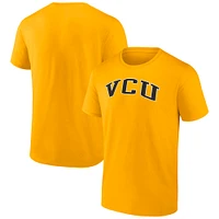 T-shirt Fanatics Gold pour homme avec nom de l'équipe VCU Rams