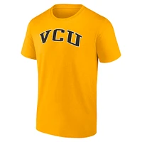 T-shirt Fanatics Gold pour homme avec nom de l'équipe VCU Rams
