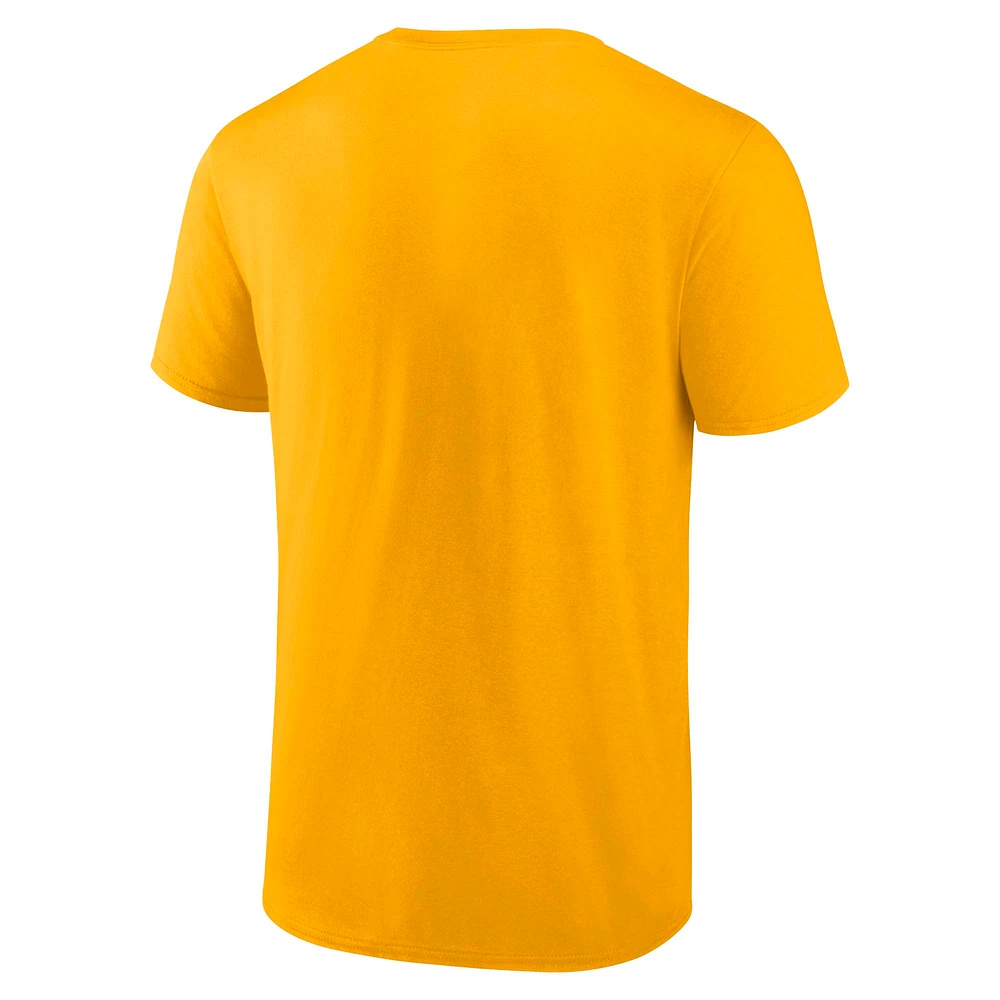 T-shirt Fanatics Gold pour homme avec nom de l'équipe VCU Rams