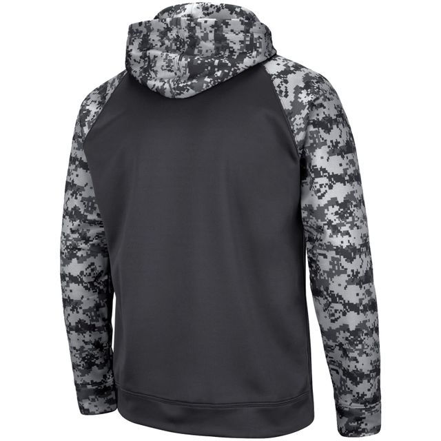 Colosseum Charcoal VCU Rams OHT Military Appreciation Digital Camo Sweat à capuche pour homme