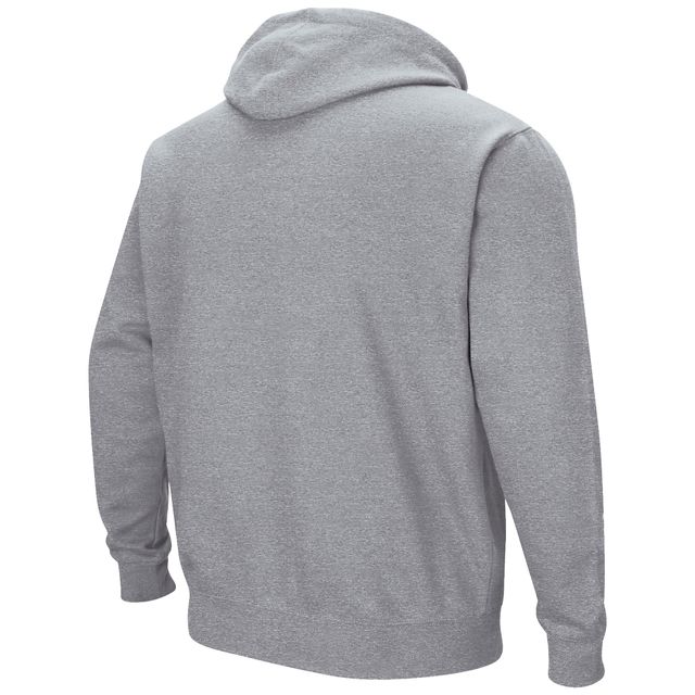 Chandail à capuchon Colosseum gris chiné VCU Rams Arch et logo pour hommes