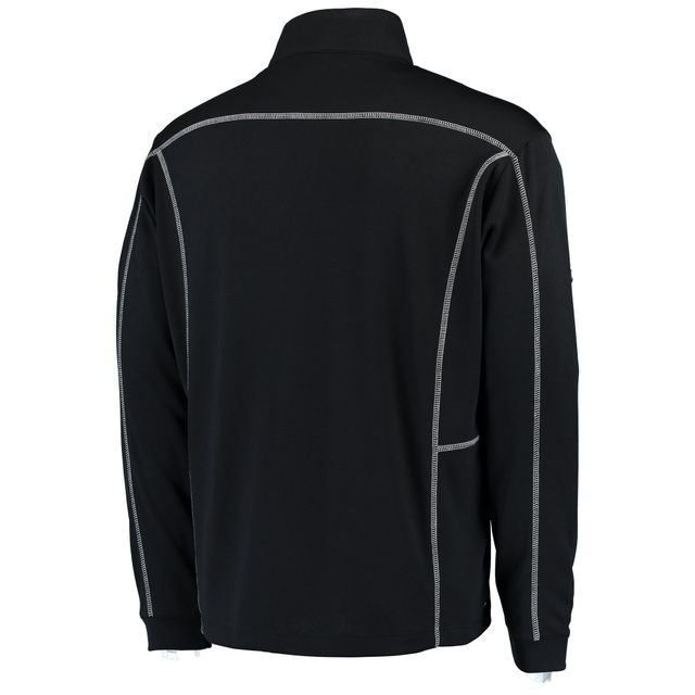 Columbia Golf Black VCU Rams Shotgun Omni-Wick Veste à enfiler quart de zip pour homme