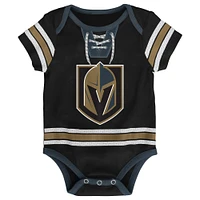 Infant Black Vegas Golden Knights Hockey Jersey Bodysuit