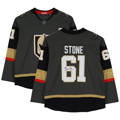 Maillot Breakaway des Fanatics noirs autographiés par Mark Stone Vegas Golden Knights