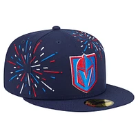 Men's New Era  Navy Vegas Golden Knights Americana Fireworks 59FIFTY Fitted Hat