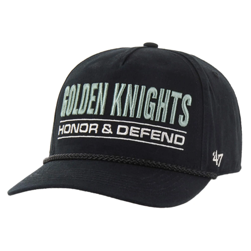 Men's '47 Black Vegas Golden Knights OHT Military Appreciation Homeland Honor and Defend Hitch Adjustable Hat