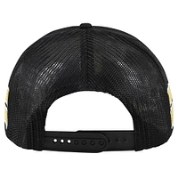 Men's '47 Black Vegas Golden Knights Sideband Stripes Trucker Snapback Hat