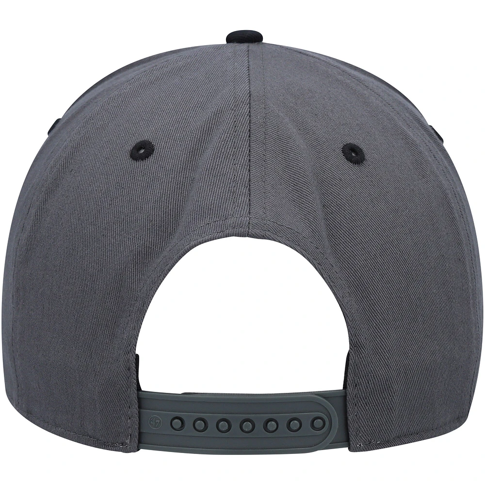 Men's '47 Charcoal/Black Vegas Golden Knights Super Hitch Adjustable Snapback Hat