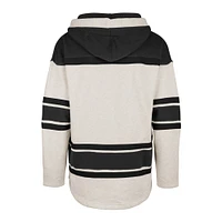 Men's '47 Oatmeal Vegas Golden Knights Rockaway Lace-Up Pullover Hoodie