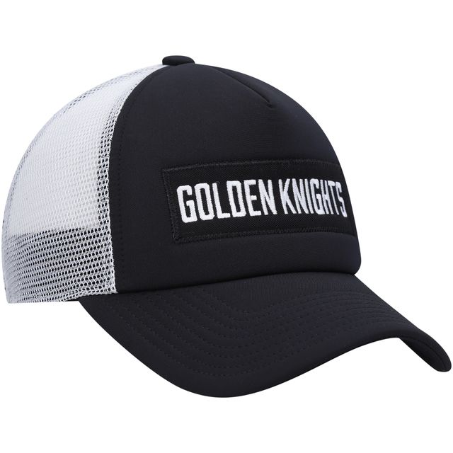Casquette Snapback Vegas Golden Knights Team Plate Trucker adidas pour hommes, noir/blanc