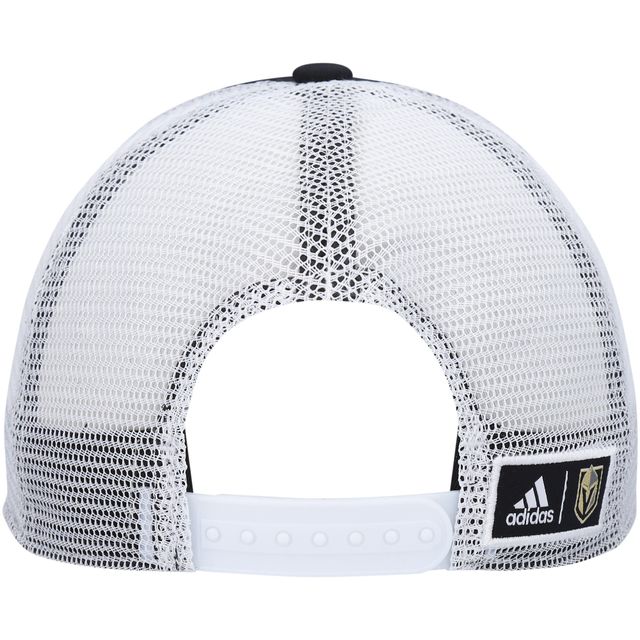 Casquette Snapback Vegas Golden Knights Team Plate Trucker adidas pour hommes, noir/blanc