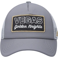 Men's adidas Gray/White Vegas Golden Knights Locker Room Foam Trucker Snapback Hat