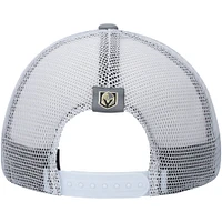Men's adidas Gray/White Vegas Golden Knights Locker Room Foam Trucker Snapback Hat