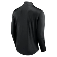 Men's Black Vegas Golden Knights Mock Neck Quarter-Zip Top
