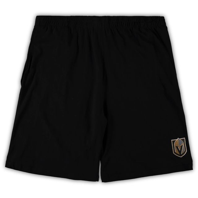 Ensemble de nuit pour hommes Concepts Sport noir/charbon chiné Vegas Golden Knights Big & Tall T-shirt et short