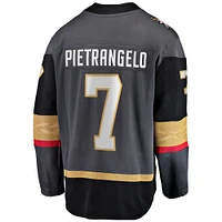 Maillot de joueur échappé des Golden Knights Vegas Fanatics Alex Pietrangelo noir pour hommes