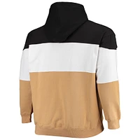 Men's Fanatics Black/Gold Vegas Golden Knights Big & Tall Colorblock Fleece Hoodie