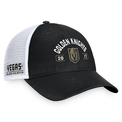 Casquette réglable Fanatics pour hommes, noir/blanc, Vegas Golden Knights Free Kick Trucker