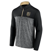 Men's Fanatics Black Vegas Golden Knights Iconic Defender Quarter-Zip Jacket