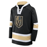 Men's Fanatics  Black Vegas Golden Knights Inside Line Fleece Pullover Hoodie