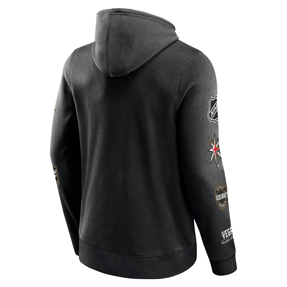 Men's Fanatics Black Vegas Golden Knights Wild Winner Pullover Hoodie
