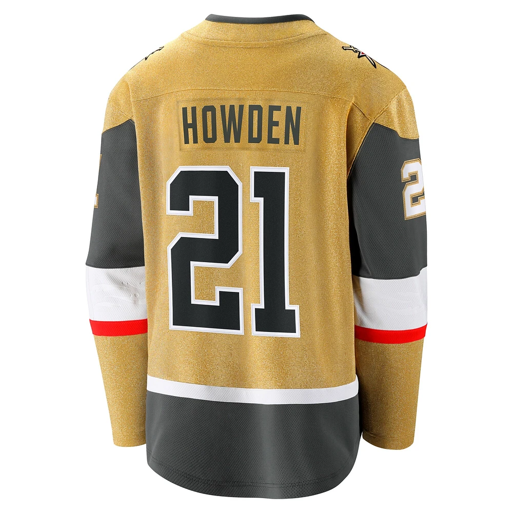 Men's Fanatics Brett Howden Gold Vegas Golden Knights Home Premier Breakaway Player Jersey