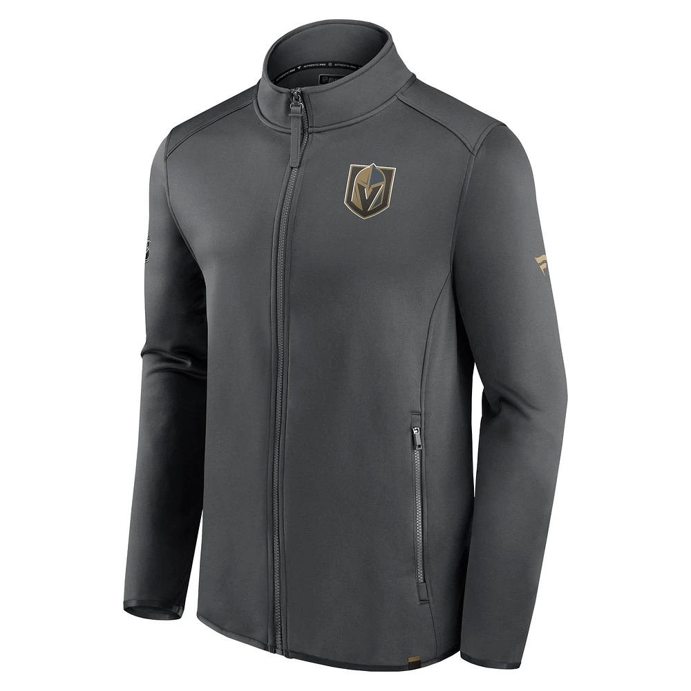 Men's Fanatics  Gray Vegas Golden Knights Authentic Pro Full-Zip Jacket