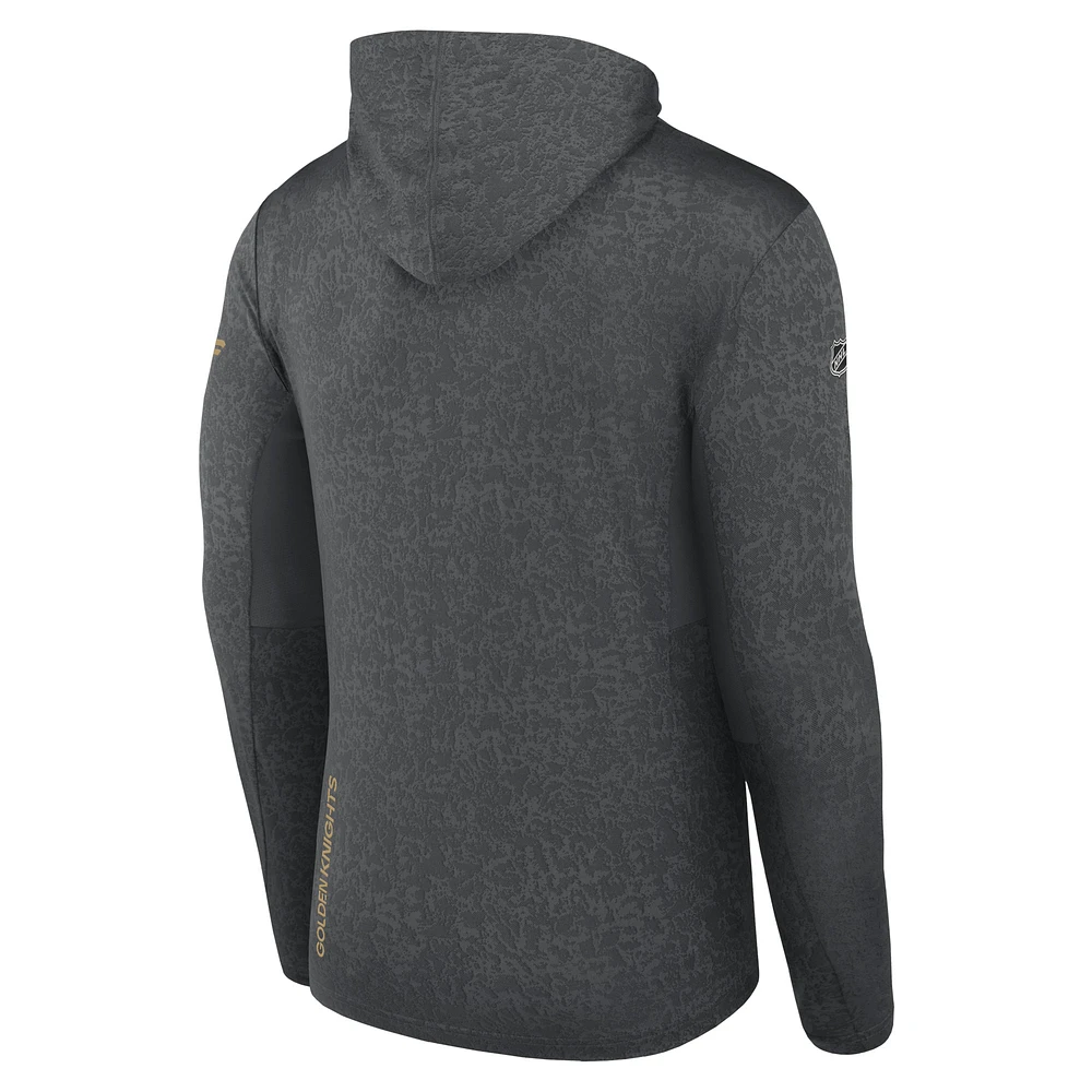 Men's Fanatics  Gray Vegas Golden Knights Authentic Pro Lightweight Pullover Hoodie