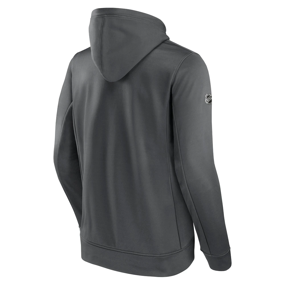 Men's Fanatics  Gray Vegas Golden Knights Authentic Pro Pullover Hoodie