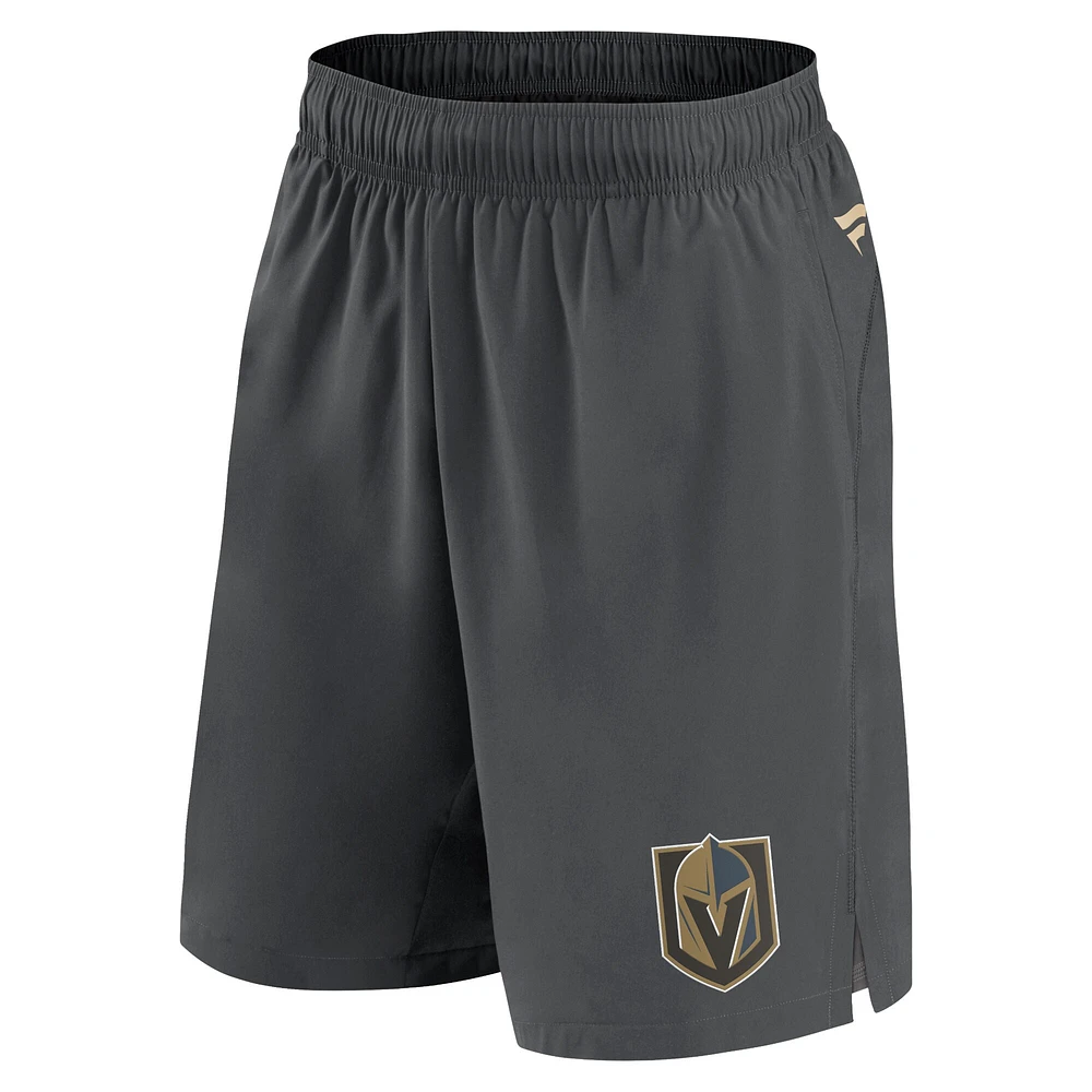 Men's Fanatics  Gray Vegas Golden Knights Authentic Pro Tech Shorts