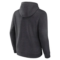 Men's Fanatics  Heather Charcoal Vegas Golden Knights Authentic Pro Core Secondary Fleece Pullover Hoodie